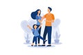 Parental responsibility flat modern design illustration.