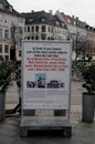 AN ORGINAL PIECE OF THE BERLIN WALL DISPLAY IN COPENHAGEN Royalty Free Stock Photo