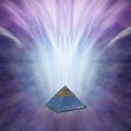 Blue Stone Throat Chakra Orgone Pyramid background