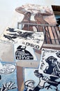 ORGOSOLO ITALY 4 October 2015 Murales in Orgosolo Italy Since about 1969 the wall paintings reflect different aspects of Sardinia Royalty Free Stock Photo