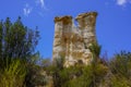 Orgues Ille sur Tet natural stone limestone chimneys in natural site in french Languedoc Roussillon south France