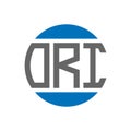 ORI letter logo design on white background. ORI creative initials circle logo concept. ORI letter design