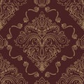 Orient Damask Seamless Background With Arabesques