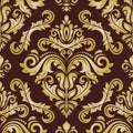 Orient Damask Seamless Background With Arabesques