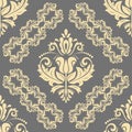 Orient Damask Seamless Background With Arabesques