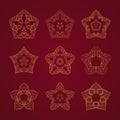 Orient star set Royalty Free Stock Photo
