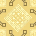 Oriental, Arabic, Islamic, Ornament, Coffee Brown Seamless Pattern Tile Texture Background. Vector Eid Ramadan.