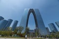 Oriental Arc Building in Suzhou Jinji Lake Royalty Free Stock Photo