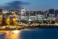 Wellington At Night, Oriental Bay View Royalty Free Stock Photo