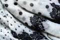 Oriental Black and White Scarf Background