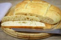 Oriental bread on a cutting board Royalty Free Stock Photo