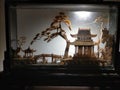 Oriental bridge Asian trees Wood handcraft