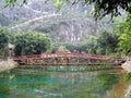 Oriental bridge and pool