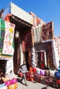 Oriental carpet store in the souks of Marrakesh