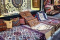 Oriental carpets on the market Royalty Free Stock Photo