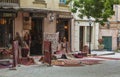 Oriental carpets in the market