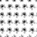 Oriental classic black and white pattern