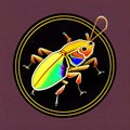 Oriental Cockroach Animal Style Print Design Logo. Generative AI.
