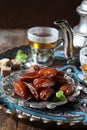 Oriental composition: ripe dates and green tea