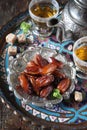Oriental composition: ripe dates and green tea