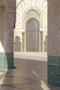 Oriental decorated gate, Hassan II mosque, Morocco