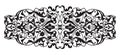 Oriental decorative element. Zentangle black and white