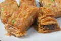 Oriental delicacy baklava Royalty Free Stock Photo