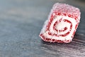 oriental delicacy Turkish delight. colorful marmalade. vertical photo Royalty Free Stock Photo