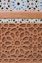 Oriental design, arabic pattern on wooden background Royalty Free Stock Photo