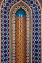 Oriental eastern ornamentin Muscat, Oman. Sultan Qaboos Grand Mosque Royalty Free Stock Photo