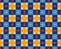 Oriental ethnic geometric seamless Tile pattern made with various traditional elements style design