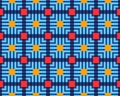 Oriental ethnic geometric seamless Tile pattern made with various traditional elements style design Royalty Free Stock Photo