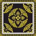 Oriental,ethnic vector scarf pattern,symmetric carpet texture. Traditional fabric print. Shawl, bandana illustration background. Royalty Free Stock Photo