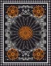 Oriental,ethnic vector scarf pattern,symmetric carpet texture. Traditional fabric print. Shawl, bandana illustration background.