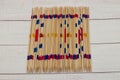 Oriental game of Mikado, Shanghai game. Colored pick up sticks Royalty Free Stock Photo