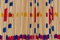 Oriental game of Mikado, Shanghai game. Colored pick up sticks Royalty Free Stock Photo