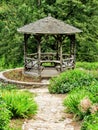 Oriental gazebo on a hill