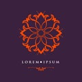 Oriental geometric design arabic pattern logo template.