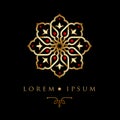 Oriental geometric design arabic pattern logo template. Royalty Free Stock Photo
