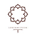Oriental geometric design arabic pattern logo template.