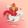 Oriental Happy Chinese New Year Vector