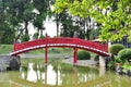 Oriental Japanese bridge Royalty Free Stock Photo