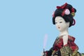 Oriental Japanese Brocade Kimono Kabuki Doll Geisha Figure.