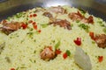 Oriental kabsa rice at a hotel restaurant buffet Royalty Free Stock Photo
