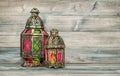 Oriental light lantern. Arabic decoration vintage