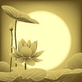 Oriental Mid Autumn Festival Lotus Flower