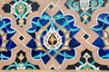 Mosaic arabic pattern. oriental  ornament in blue colors. Royalty Free Stock Photo