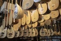 Oriental musical instrument oud and baglama. The musical instruments were taken at the store