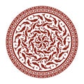 Oriental ornament with fish