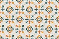 Oriental ornamental arabesque seamless pattern. East motif paper style background vector illustration Royalty Free Stock Photo